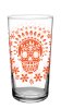 Vintage Skull Orange Glass16oz