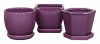 ~ceramic Pots Asst  Purple