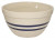 Bowl Bl Stripe Stoneware 12" - wholesale