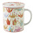 Mug W/lid Origami Cranes 8oz Red
