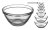 Prep Bowl 3.5oz Pk/6 - Glass Mixing Bowl