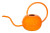 Metal Watering Can Round 1.5 liter Poppy Orange Color
