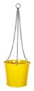 Chained Bucket Hanger Yellow- hanging basket- plant pot