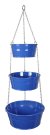 Chained Metal Pots 3 Tier Blue