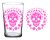 Vintage Skull Pink 7oz GLASS - glassware- wholesale