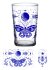 Vintage Moon moth 7oz Juice glass - glassware-wholesale