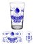Vintage Moon moth 16.oz Beverage glass- Vintage Glass