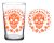 Vintage Sugar Skull Orange Glass 7oz