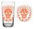 Vintage Sugar Skull Orange Glass16oz