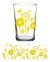Vintage Juice Glass Dandelion Glass 7 oz- bees -Cottagecore
