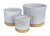 Indoor Flare W/saucer S/3 Wht - Plant Pots