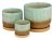 Grooved Pot W/saucer S/3 Gr