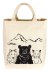 Canvas Tote Trio Large - Bear Wolf and Cougar