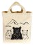 Canvas Tote Trio Medium  - Bear Wolf and Cougar