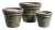 Riviera Roma Dark Green S/3 wholesale pottery - stoneware pots