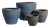 Reverse Rim Egg Pot Black S/4- wholesale pots -stoneware pots