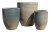 Tall Rev Rim Egg Pot Blue S/3- wholesale plant pot- stoneware