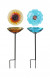 Glass Bb,10" Flower W/stake