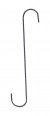S Hook 8" Black 2 Pk