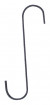 S Hook 18" Black -For hanging plants