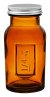 Amber Jar with lid 250 Cc- wholesale glass bottles